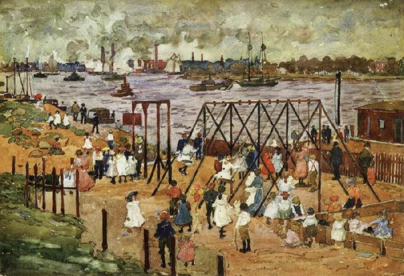 Maurice Prendergast The East River Spain oil painting art